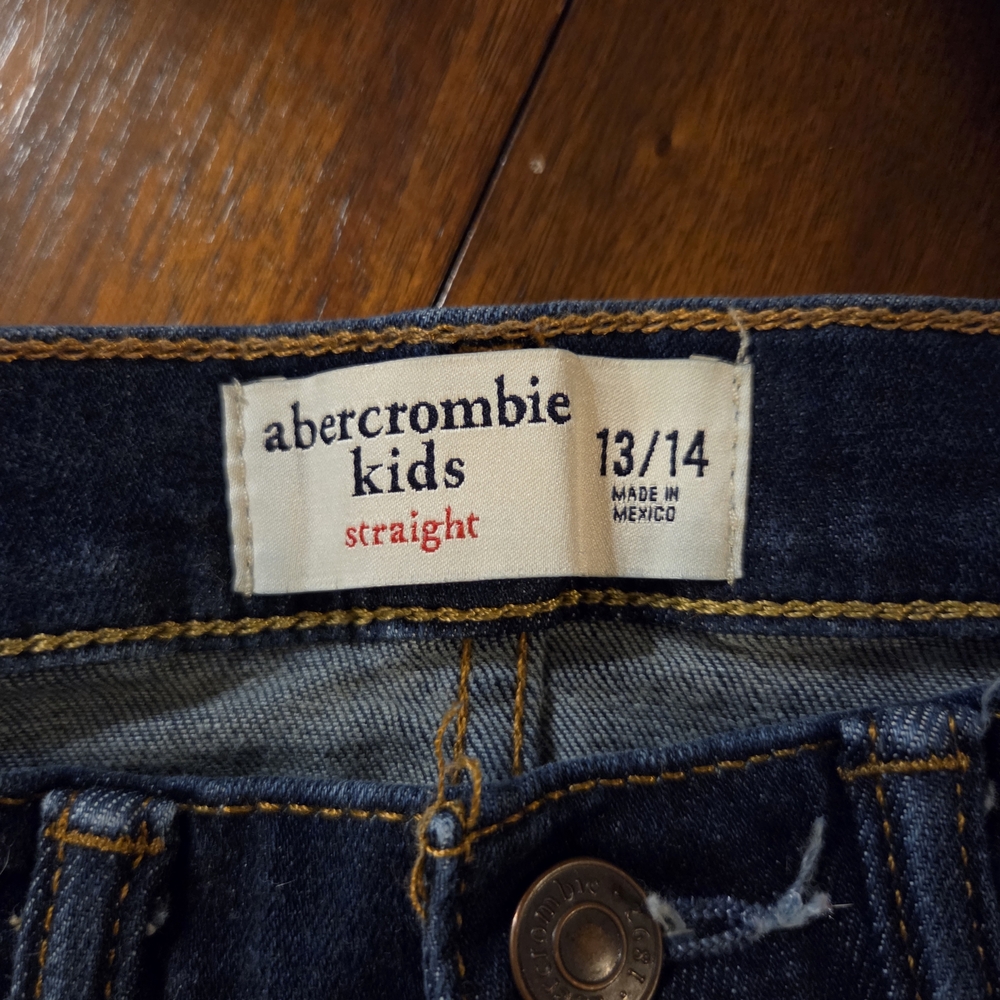 Abercrombie Kids Dark Blue Slim Jeans - Picture 3 of 3